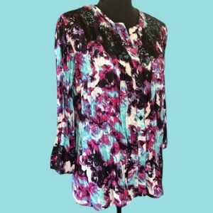 💜 NWT! NY COLLECTION! SO PRETTY COLORS! BUTTON UP TOP! PIN-TUCK & LACE DETAILS!